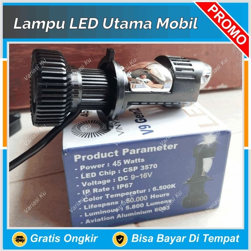 V9 GEN 2 Y7D MINI PROJI BILED MAIN CAR MOTORCYCLE H4 BLUE LENS SUPER BRIGHT FOCUS ANTI-GLARE