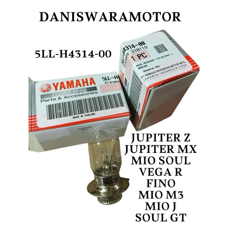 JUPZ JUPMX MIO VEGA ZR 12V 25W/25W 5LL-H4314-00 YAMAHA YGP HEADLIGHT BULB