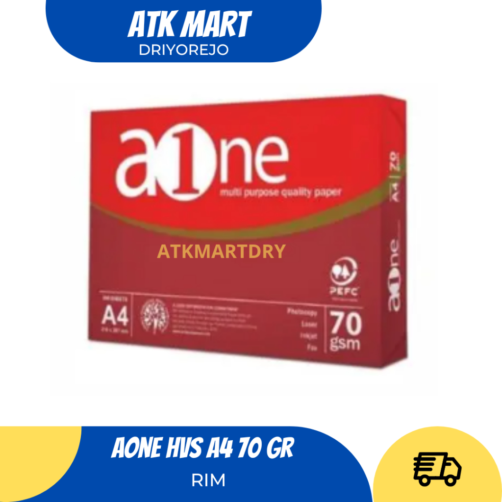 AONE HVS PAPER A4 70 GSM 1 RIM 500 แผ่น PHOTOCOPY PAPER 70 GRAM