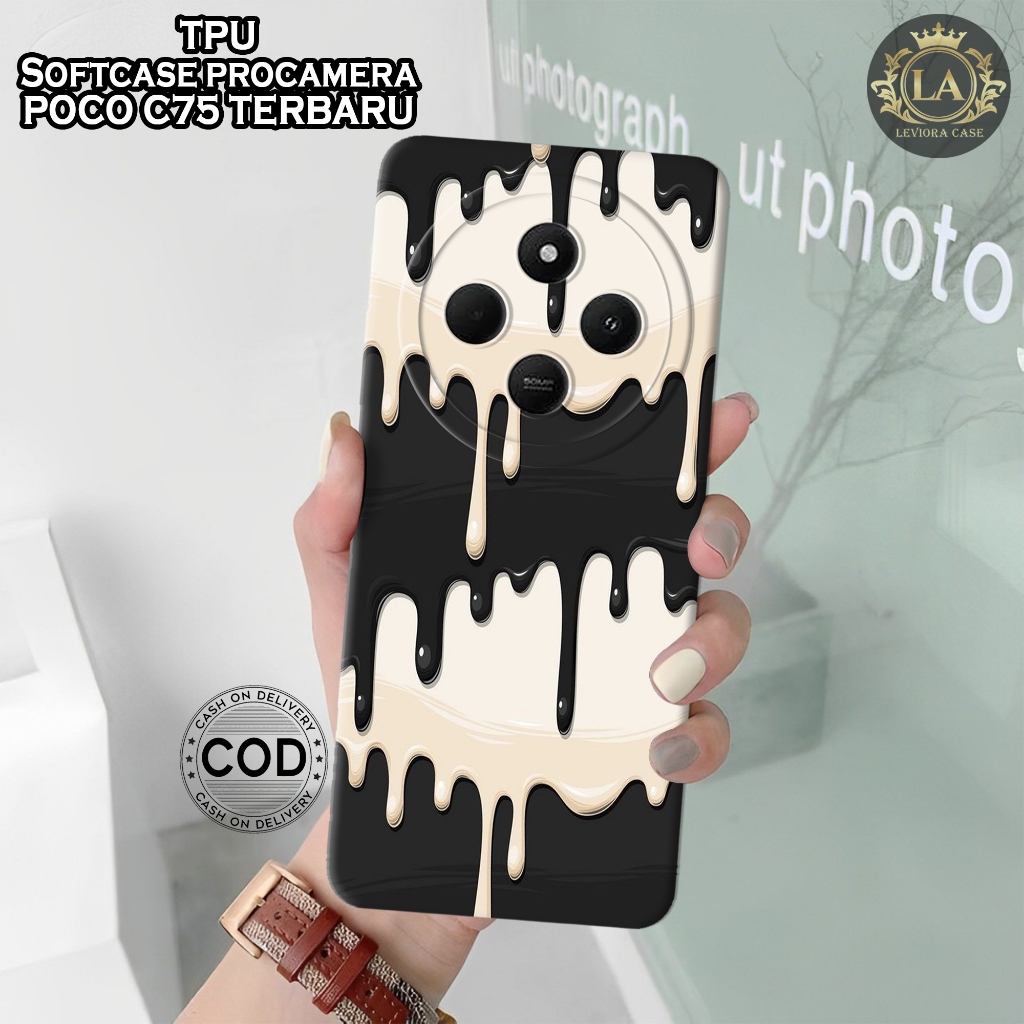 เคส HP ล่าสุด POCO C75 2024 - เคส Leviora - เคสแฟชั่นน่ารัก - POCO C75 2024 Softcase - เคสกล้อง Pro 
