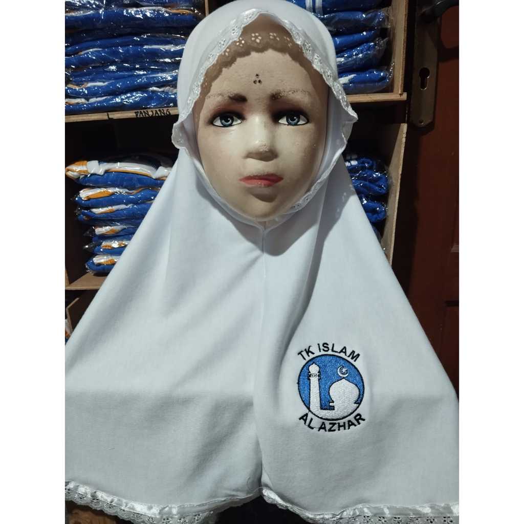 AL AZHAR UNIFORM AL AZHAR KINDERGARTEN เสื้อยืด HEADSCARF EMBROIDERED โลโก้