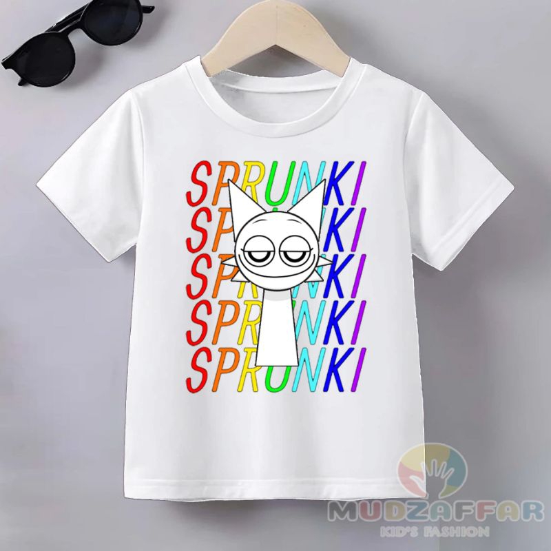 เสื้อยืดเด็ก SPRUNKI สีขาว WENDA CHARACTER SPRUNKI CHILDRENS เสื้อยืด