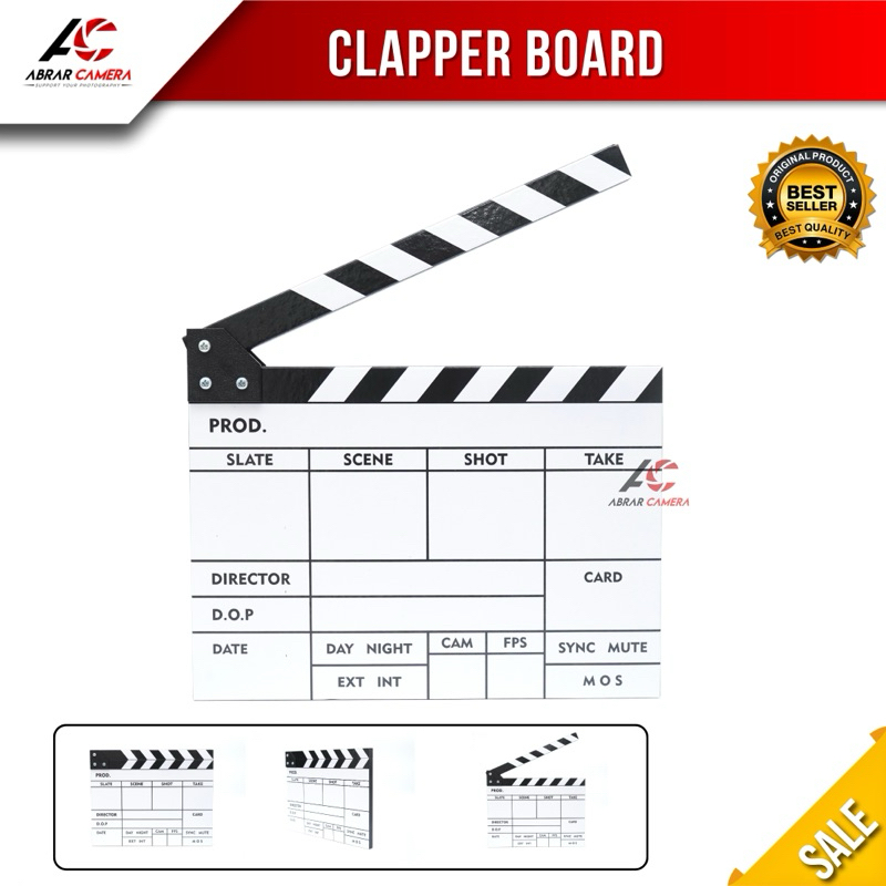 Clapper Board Director Film Action Board Slate Cut Prop ตั้งแต่โรงภาพยนตร์