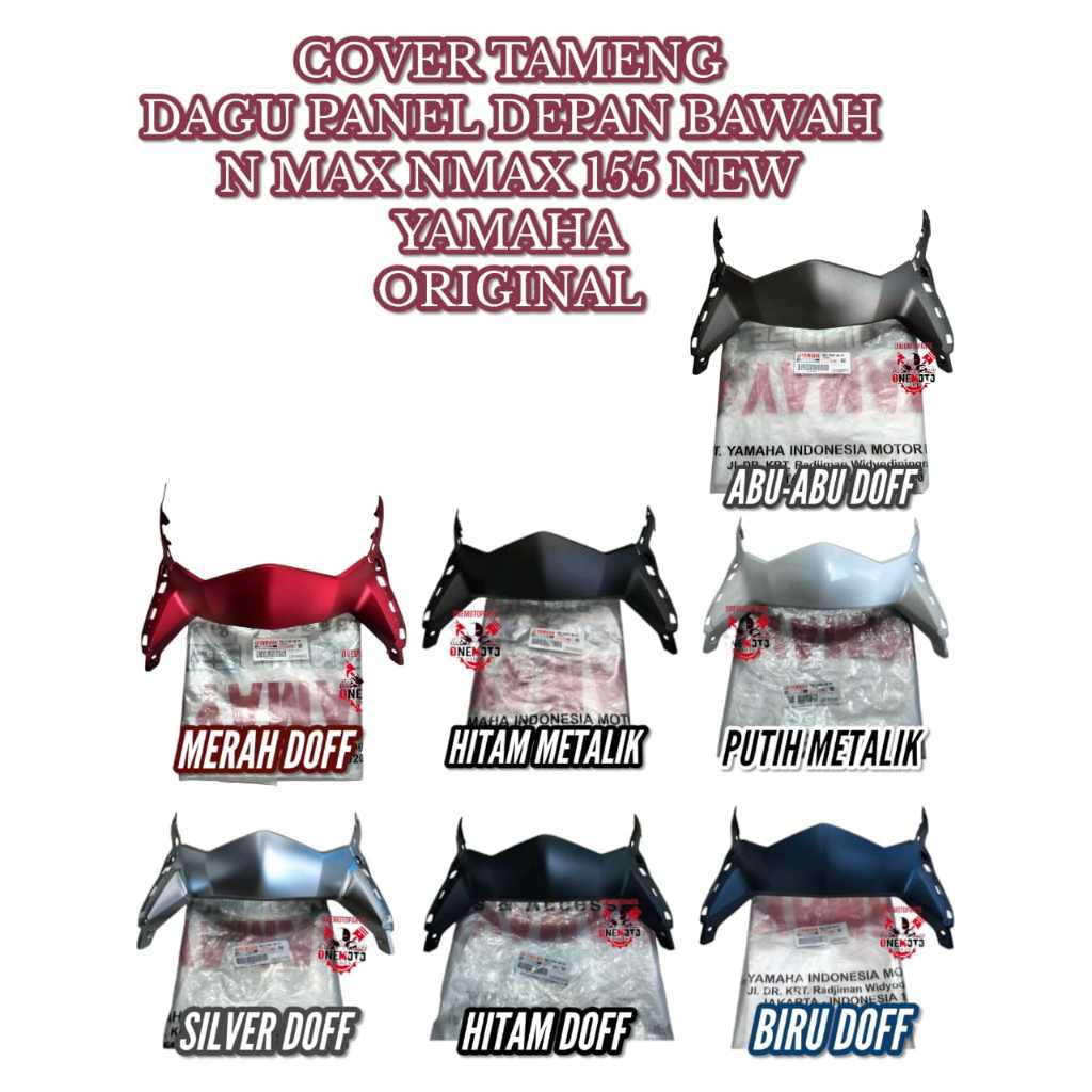 MERAH FRONT PANEL CHIN SHIELD COVER BOTTOM BLACK SILVER WHITE BLUE GREY RED DOFF METALLIC N MAX NMAX