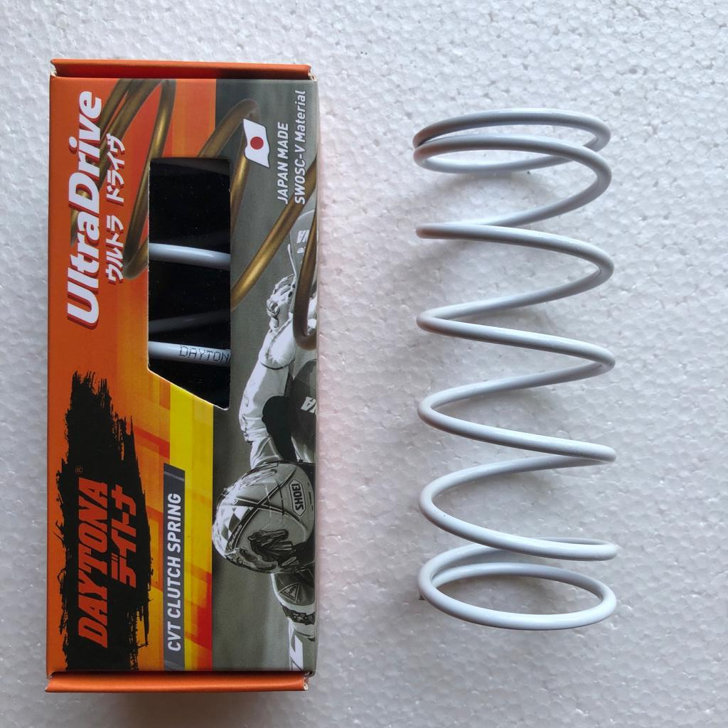 Per CVT/ Spring CVT สีขาว Daytona Racing +10%/ 1000 RPM สําหรับคาร์บูเรเตอร์ yamaha MIO/ MIO FINO/ MIO J รถมอเตอร์ไซด์