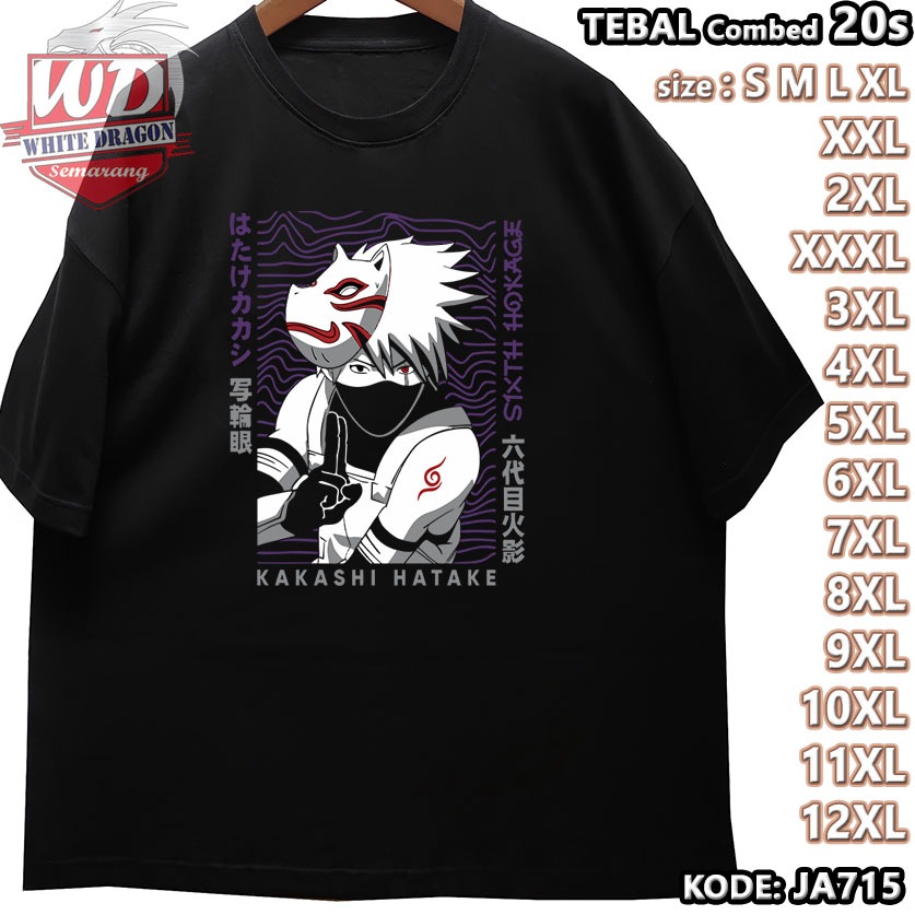 KAOS KAKASHI รหัสขนาดใหญ่ JA715 JUMBO 2XL 3XL 4XL 5XL 6XL 7XL 8XL 9XL 10XL 11XL 12XL