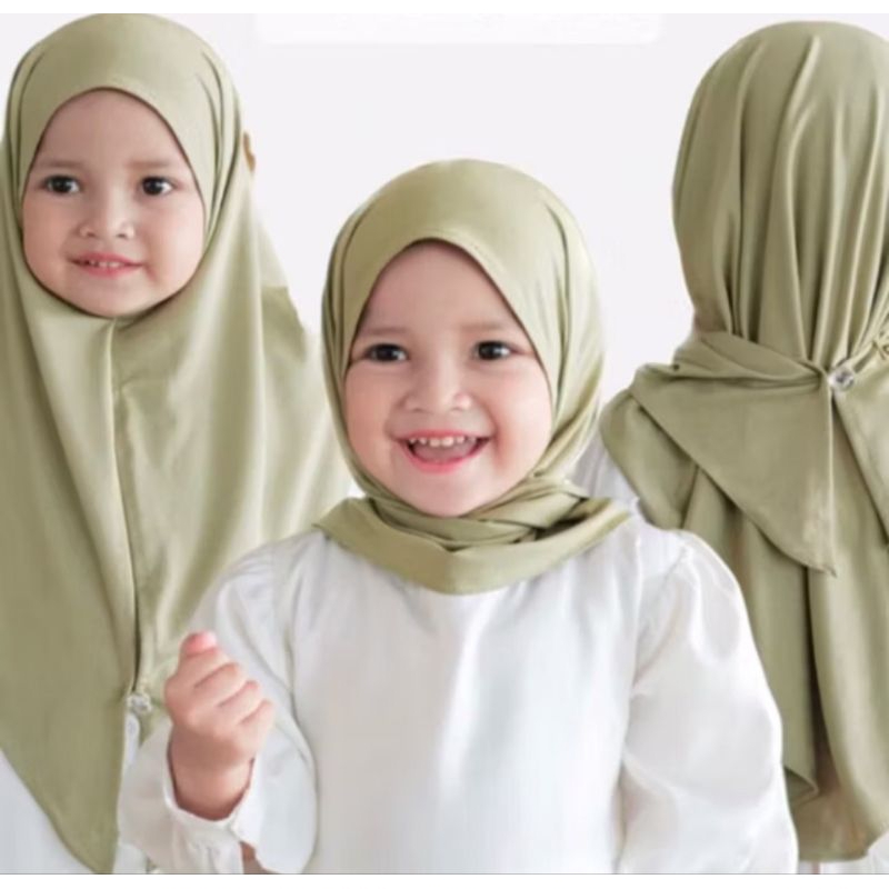 ปุ่มปุ่ม JARSEY SPLIT CHILDRENS HIJAB 1-3 ปี