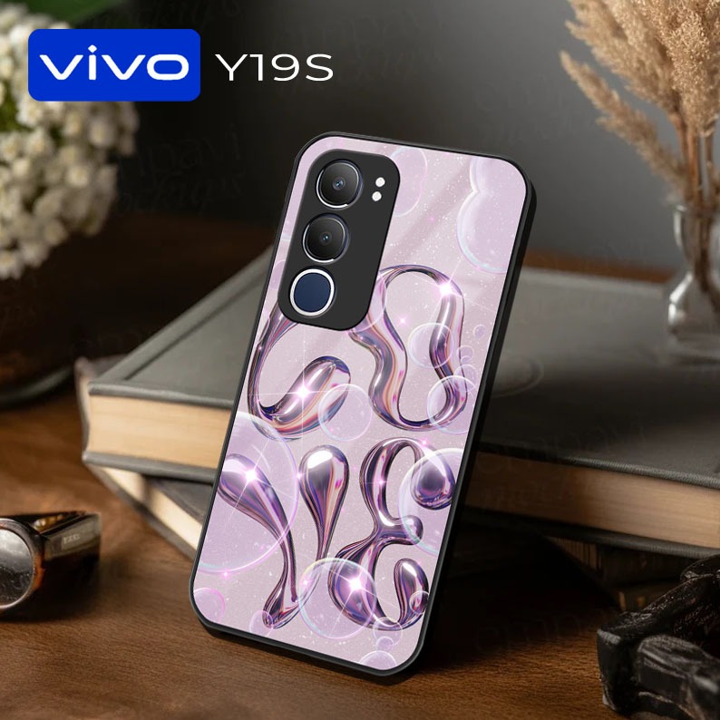 ล่าสุด Vivo Y19S 2024 Glass Softcase Camera Protect Phone Case [MG44] สินค้าที่กําหนดเอง
