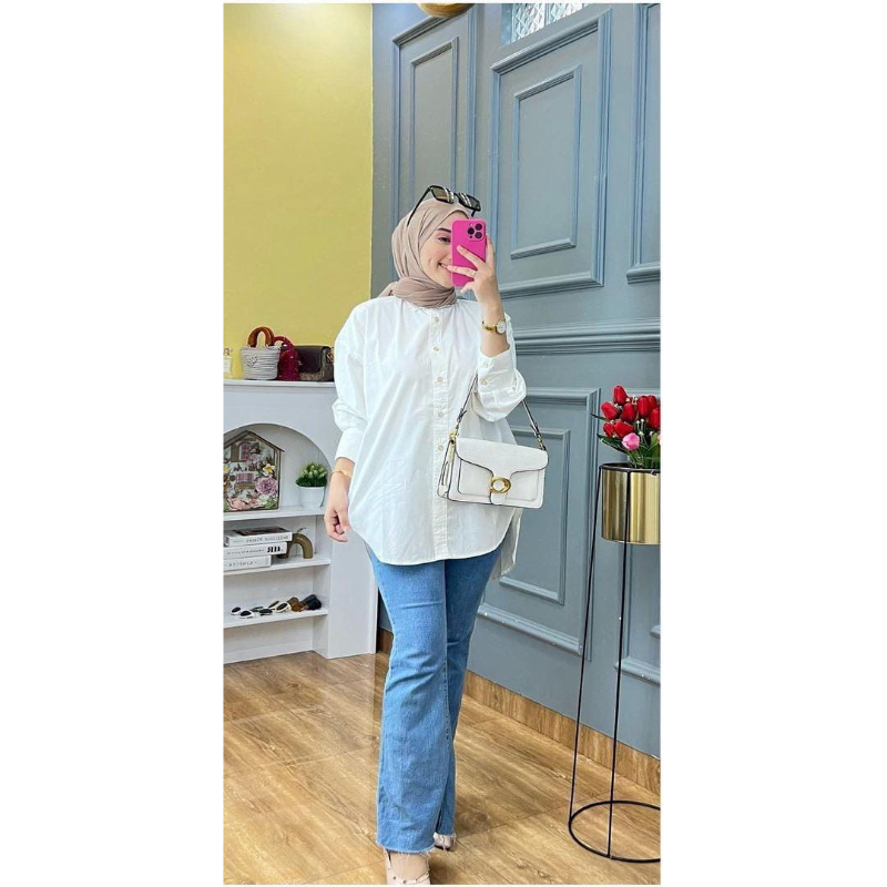 KATUN เสื้อขาวจัมโบ้/ เสื้อ zara/ เสื้อท็อปผู้หญิงล่าสุด/ zara ล่าสุด