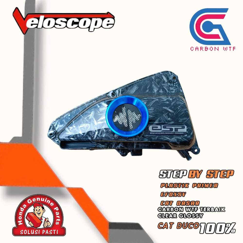VELOSCOPE ORIGINAL VELOCITY DETAK 5 คาร์บอน FORGED HONDA BEAT CBS ฝาครอบกล่องกรอง air sub Assy GENIO