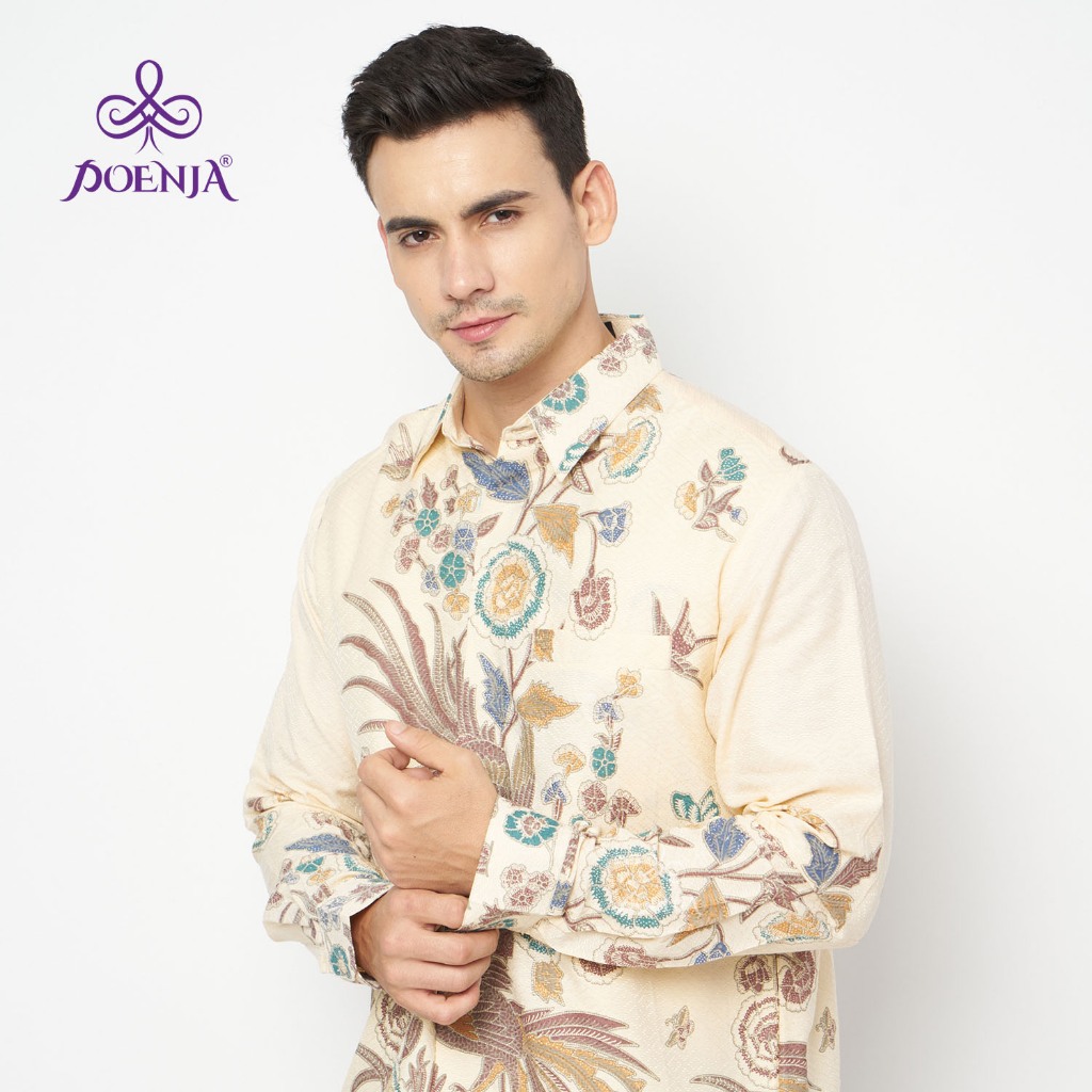 KEMEJA Poenja Mahana เสื้อเชิ้ตบาติกเดี่ยวแขนยาวระดับพรีเมียม KP03-M10