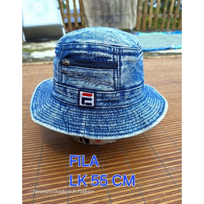 FILA Bluewash Denim Bouquet หมวกบักเก็ต