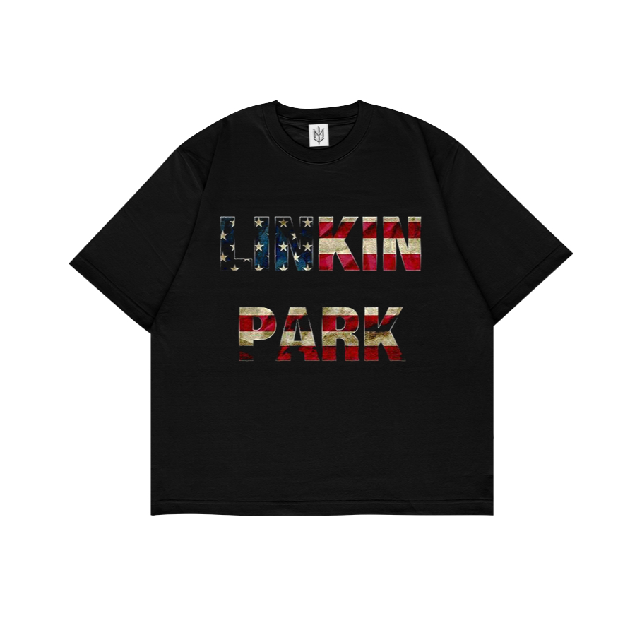 เสื้อยืด LINKIN PARK FONT 3 | เสื้อยืด OVERSIZE สีดําสไตล์ Y2K VINTAGE BOOTLEG GRUNGE | ผู้ชาย ผู้หญ