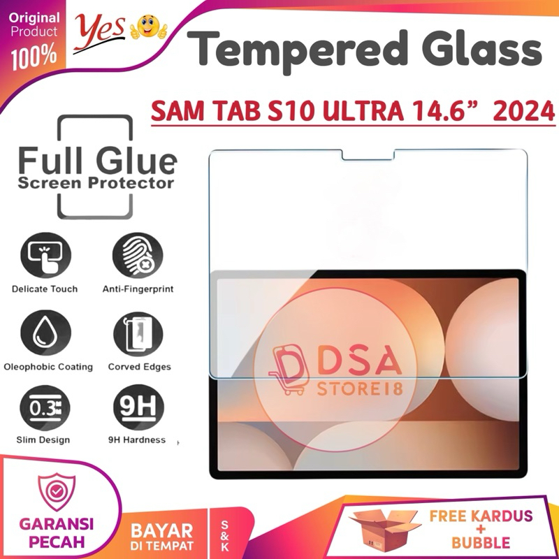 Samsung Galaxy Tab S10 Ultra 14.6 นิ้ว 2024 กระจกนิรภัยกาวเต็ม X920 X926B X926N X920N ป้องกันหน้าจอแ