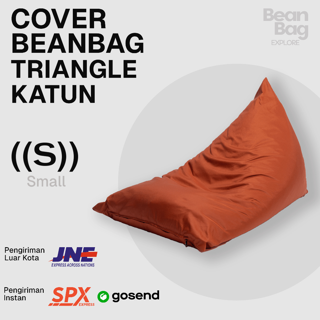 BEAN BAG EXPLORE | COVER BEAN BAG TRIANGLE KATUN S-XXL