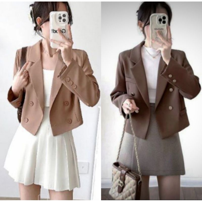 KATUN ZIE CROP COTTON BLAZER PRDA แฟชั่น
