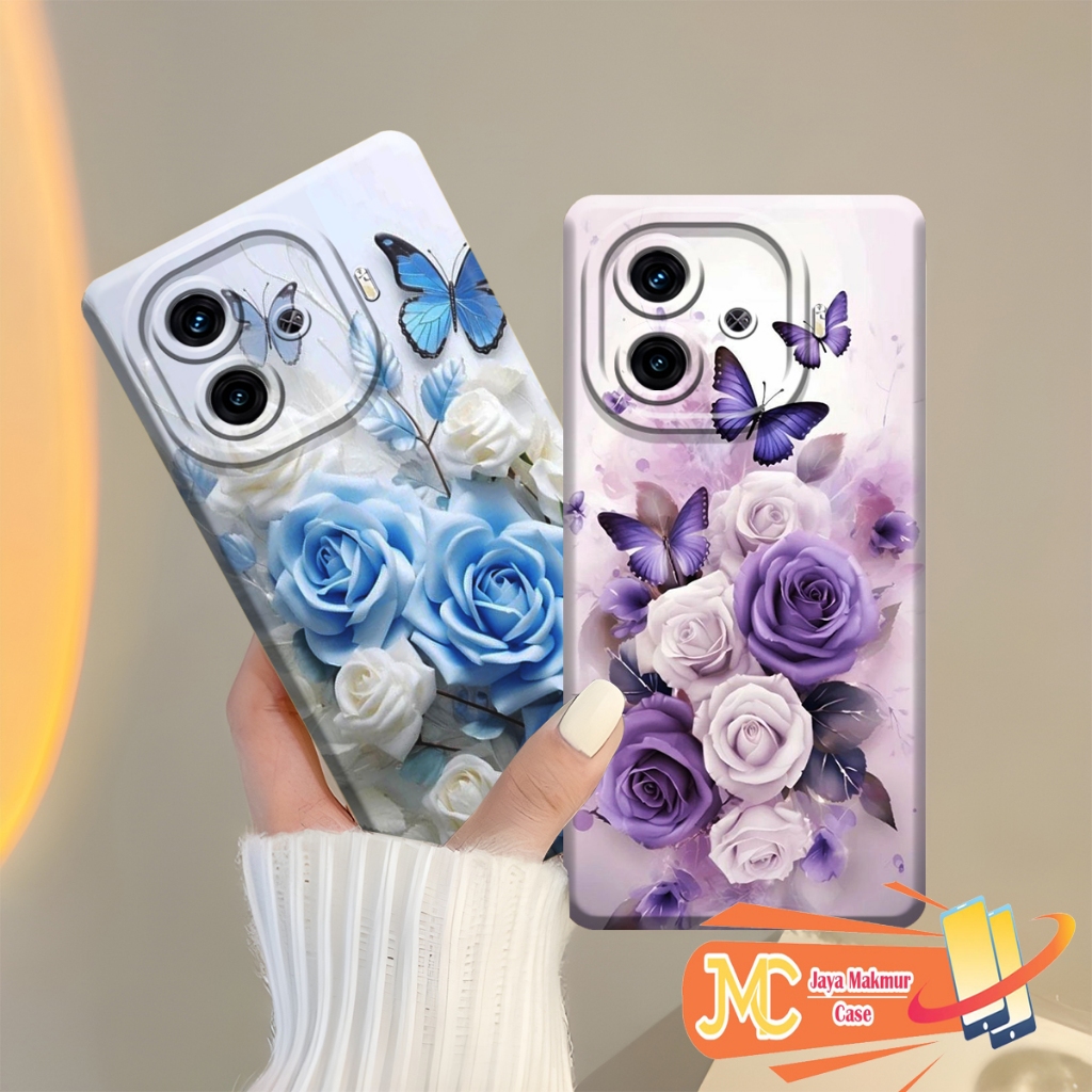 SOFTCASE VIVO IQOO Z9 TURBO 5G / IQOO Z7 5G / IQOO Z7X 5G 2024 ใหม่ล่าสุด / ดอกไม้สุนทรียศาสตร์ MOTI