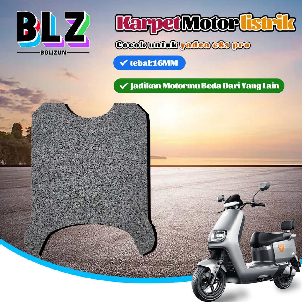 BOLIZUN Custom วุ้นเส้นก๋วยเตี๋ยวพรม Pvc YADEA E8S Pro พรมมอเตอร์ไซค์ไฟฟ้า