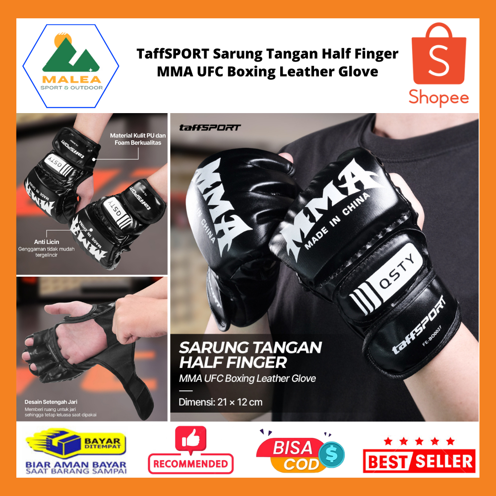 Half Finger MMA UFC Boxing Leather Gloves / Half Finger MMA Boxing Leather Gloves