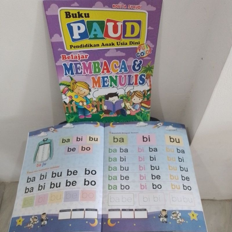 PAUD BOOK LEARNING TO READ & WITE FULL COLOR - หนังสือเล่มของ CHILDREN - หนังสือ PAUD-PG-TK