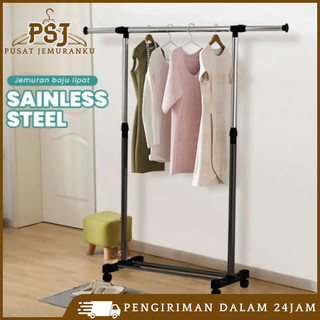 Pusat Jemuran - Rak Gantungan Baju Serbaguna Stand Cloth Hanger Gawang Rak Jemuran Pakaian Portable Stand Hanger