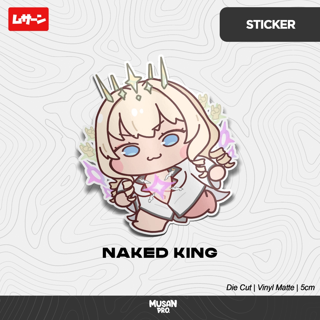 NIKKE Sticker - Crown Naked King - Musan - Fan Merch