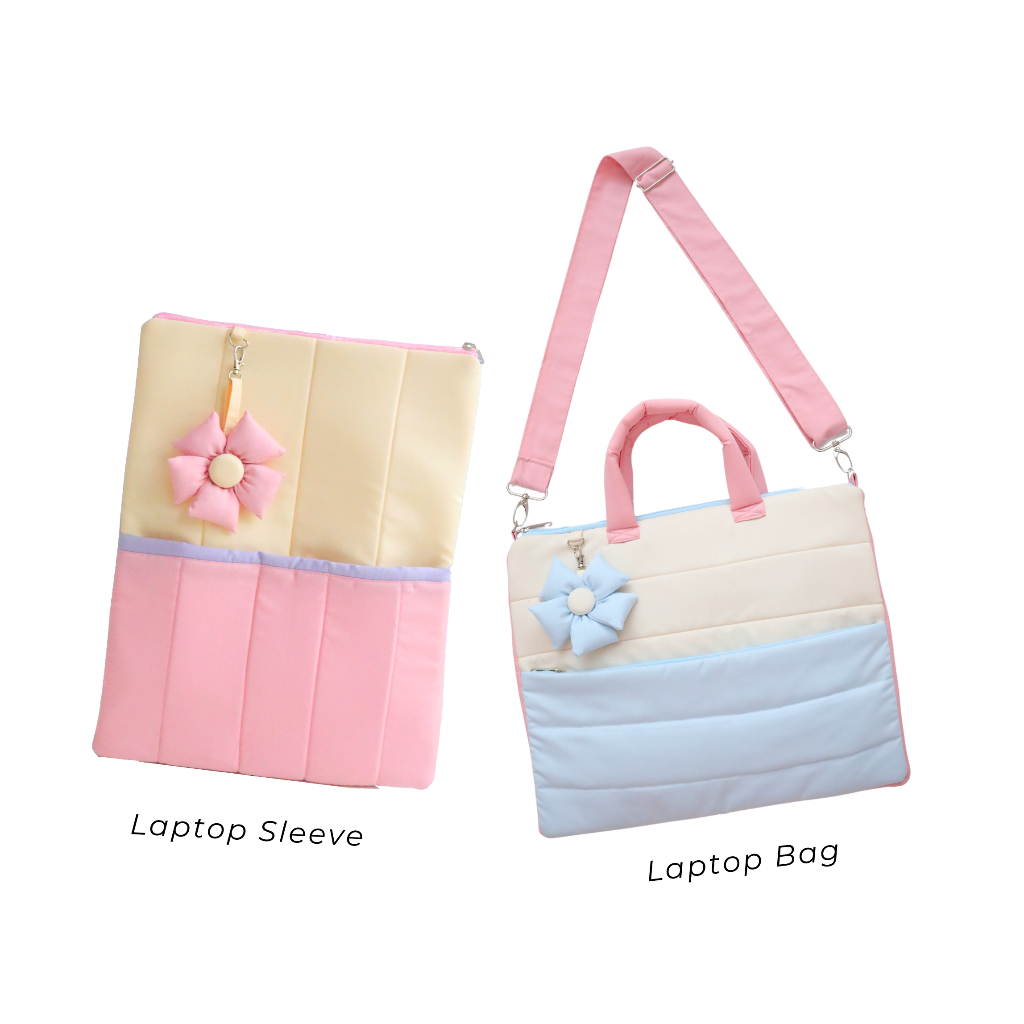 Palette.totebag - Bloom Puffy Laptop Sleeve & Laptop Bag เหมาะกับแล็ปท็อป 14 นิ้ว
