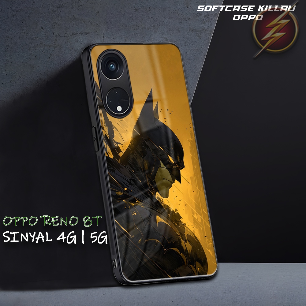 OPPO RENO 8T 4G 5G Glitter Softcase | Cool Funny Aesthetic Batman Superman Case [AM29] | เคสกระจกไมก