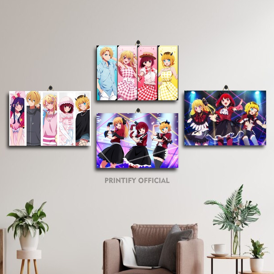 โปสเตอร์ไม้สําหรับเล่นเกม B-Komachi Oshi No Ko | สินค้า Printify | ของตกแต่งสุนทรียศาสตร์ |6RR/RNXFA