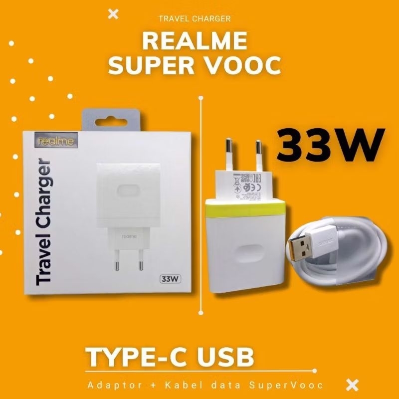 Realme C51 C51s Real Me C53 C55 Super DART ชาร์จเร็ว 33W HP Charger | อะแดปเตอร์ชาร์จ + สายปลอก Rilm