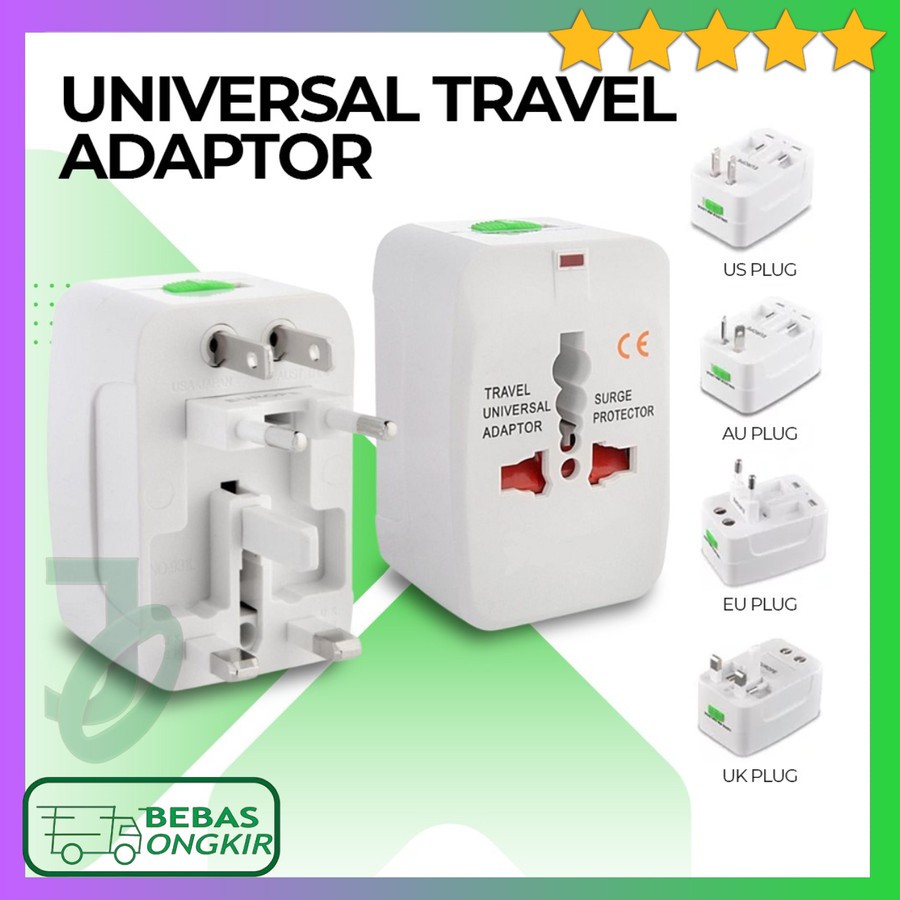 อะแดปเตอร์สําหรับเดินทางอเนกประสงค์ 4 In 1 EU AU UK US Plug USBO 931L