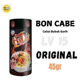 Boncabe ORIGINAL SPICY SOWED SAMBAL LEVEL 15 | Chili ใช้งานได้จริง HALAL, STACKED CHILI WITH DISHES