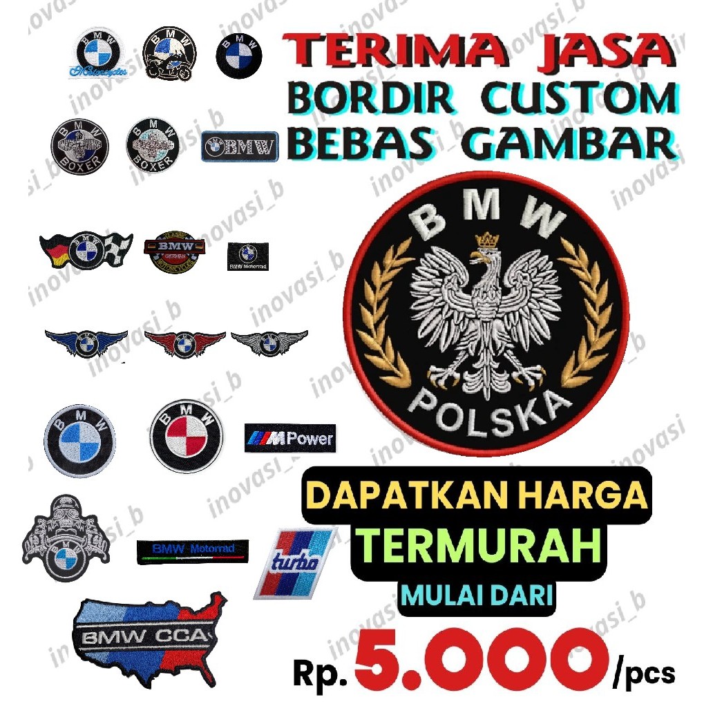 สมบูรณ์ BMW LOGO EMBLEM/BET EMBROIDERY PATCH
