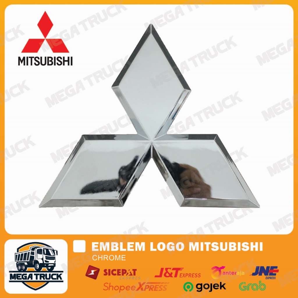 MITSUBISHI CHROME LOGO EMBLEM