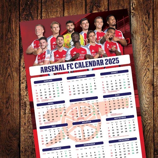 ปฏิทินฟุตบอล Arsenal Edition 2025