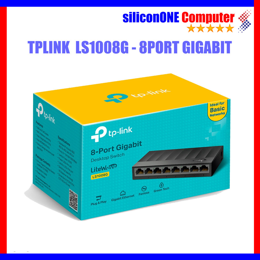 TPLINK LS1008G - 8 PORT GIGABIT 1000 Mbps 8PORT LS-1008G