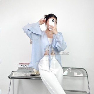 [ callsie ] - MIA OUTER ( atasan wanita / cardigan transparan wanita / luaran / outer lengan panjang / longsleeve outer / longsleeve cardigan / summer outer / beach outer )