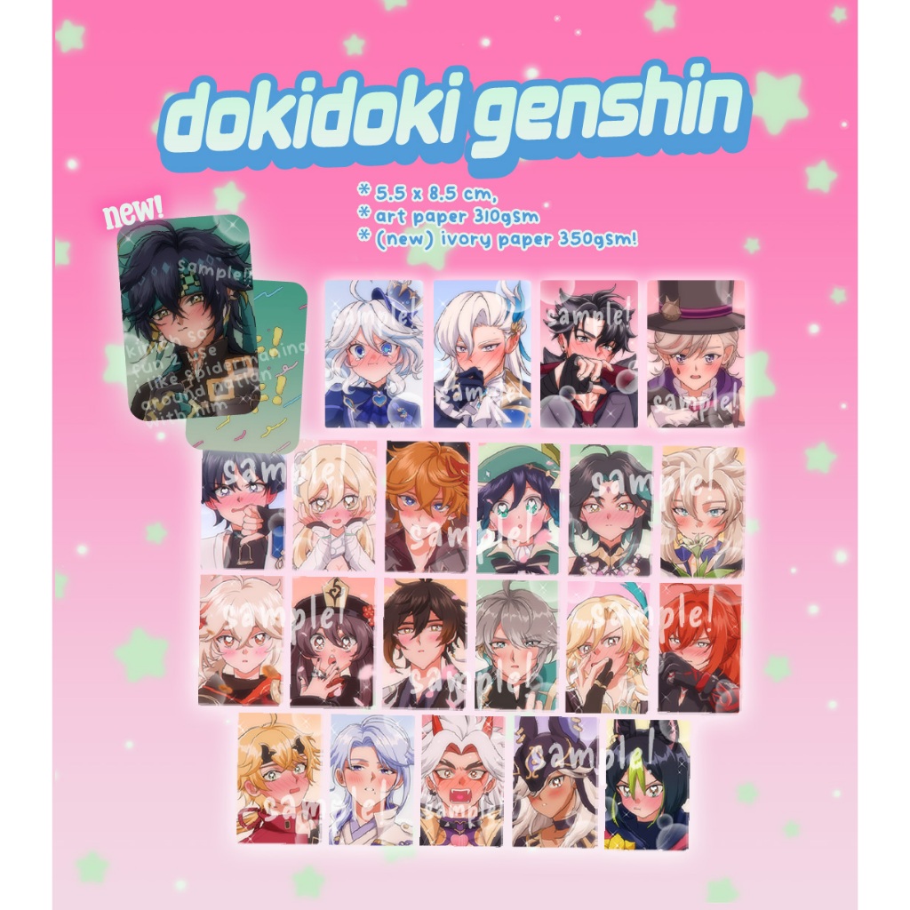 Dokidoki Photocard Holo Laminated - Genshin Fanmerch