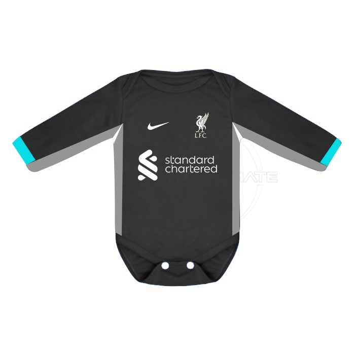 Romper เสื้อผ้าเด็กฟุตบอลจัมเปอร์ Jumpsuit LFC LIVERBIRD L1VERP00L YNWA - AWAY แขนยาว SEASON ใหม่