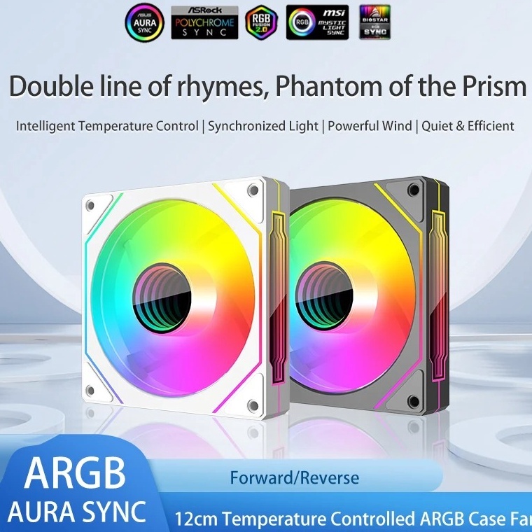 Limited COOPERMOON FAN CASING ARGB PRISM 5 PRO สีขาว สีดํา