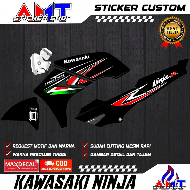 NINJA R/SS สติ๊กเกอร์เส้น UV maxdecal 17 แบบใส (ขอขอได้)
