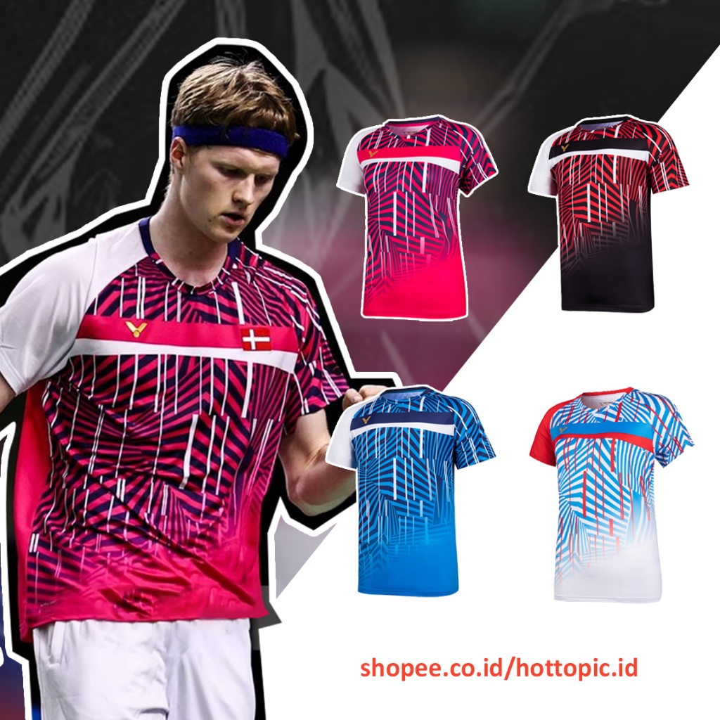 Anders ANTONSEN BADMINTON JERSEY - TT T - 11003 Q DENMARK / เสื้อ BADMINTON ชุดกีฬา