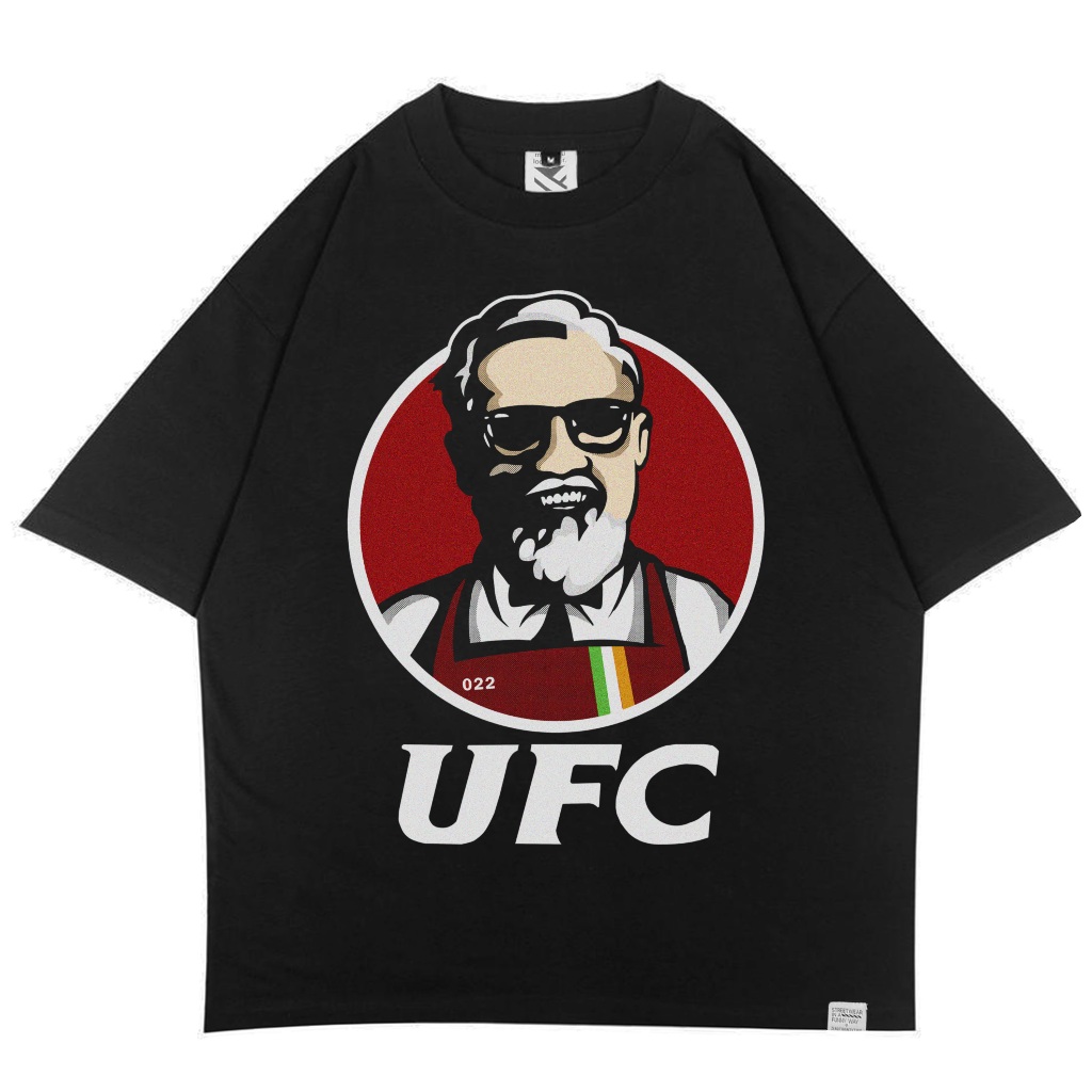 เสื้อยืด ZeroTwentyTwo Ufc สีดํา Oversize | เสื้อยืดผู้ชายสีดําน่ารัก สีดํา Ufc Plesetan Oversize