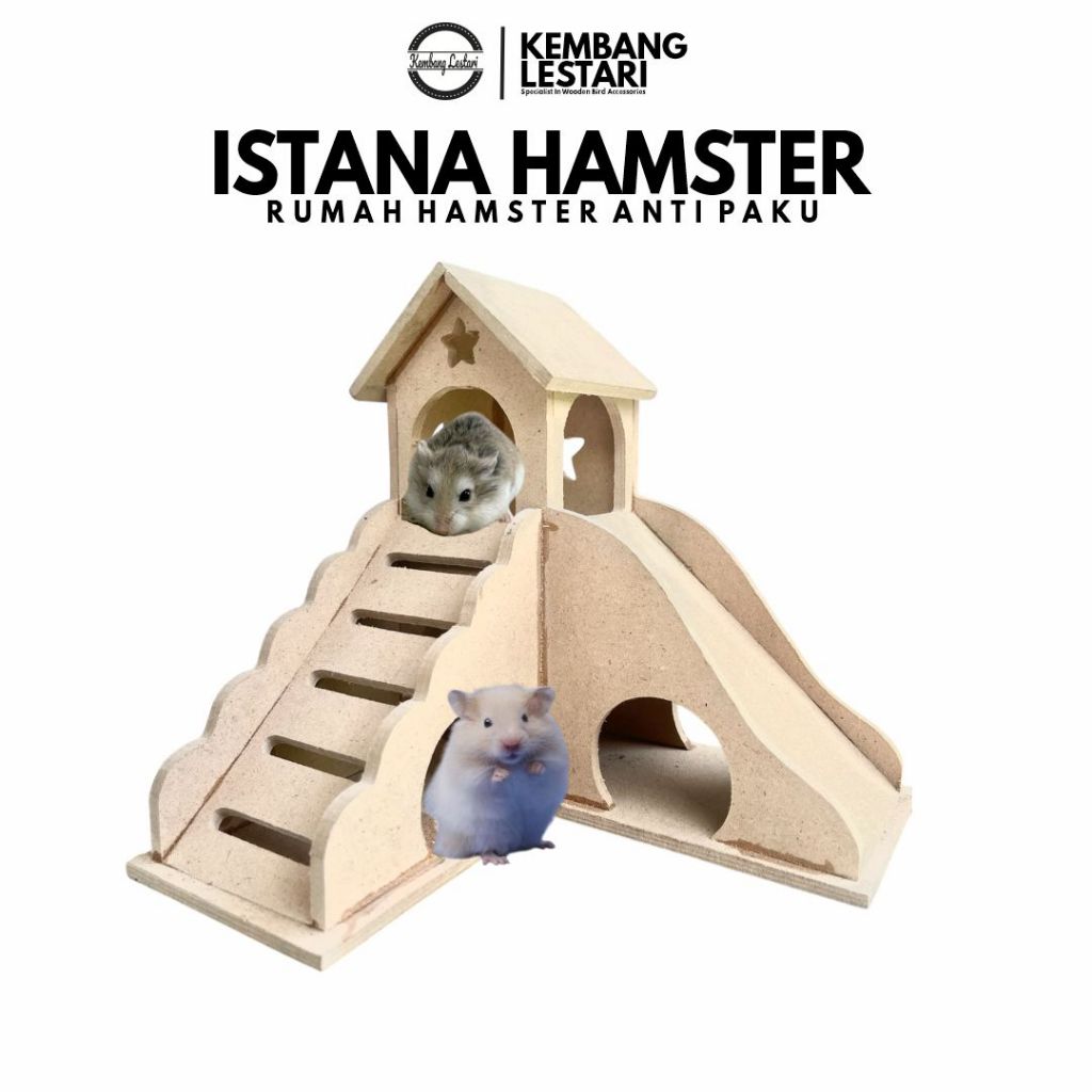 HAMSTER HOUSE WOODEN HAMSTER PALACE TIER