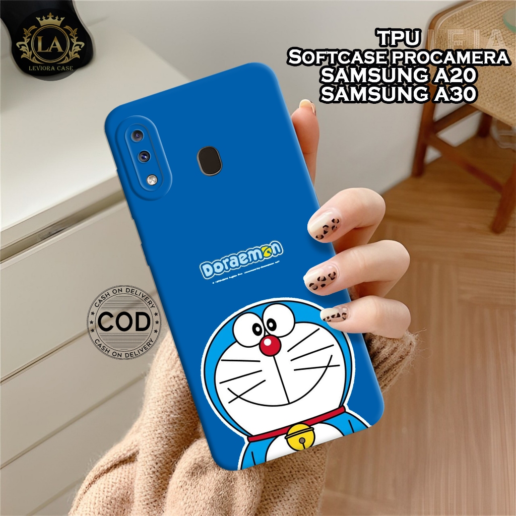เคส HP Samsung A20 / A30 ใหม่ล่าสุด - เคสแฟชั่น Doraemon - Samsung A20 / A30 Softcase - เคสกล้อง Pro
