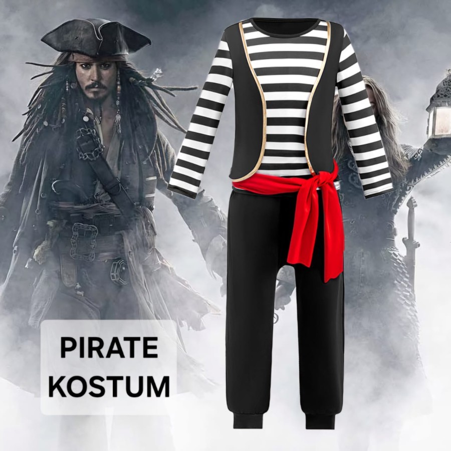 IDE PIRATE COSTUME PIRATE COSTUME PIRITES PEROMPAK COSTUME JACK SPARROW ONE PIECE COSPLAY CHARACTER