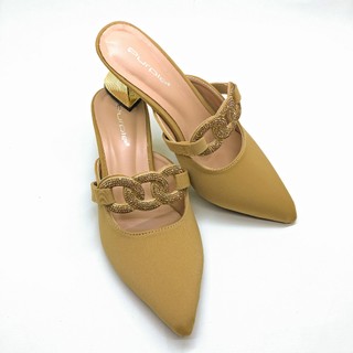 Purple Shoes Sendal High Heels Wanita Pesta formal 5 cm size lokal bahan import