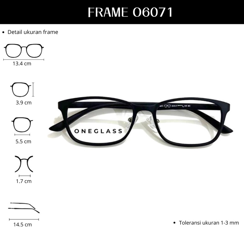 Oneglass - O6071 กรอบแว่นตา Unisex
