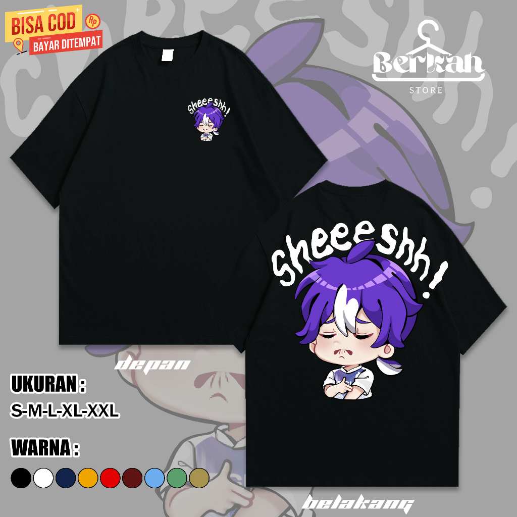 SHEESSH EMOJI FRONT BACK DISTRO เสื้อยืด / / COOL MLBB SHORT SLEEVESHH SHIRT!