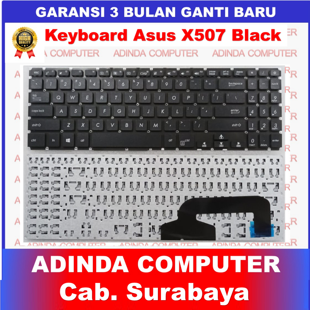 Asus X507 X507M X507LA X507UF A507 X507L Y5000 คีย์บอร์ดสีดํา